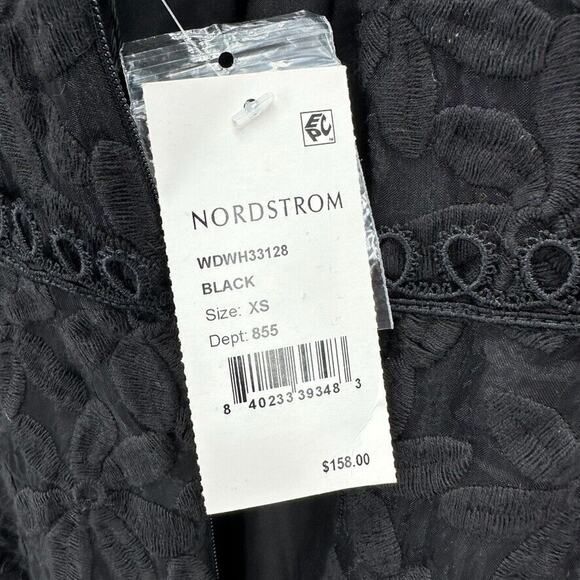 Lost + Wander Madonna Blossom Organza Midi Dress Size XS Black Lace Coquette NWT - Picture 10 of 12